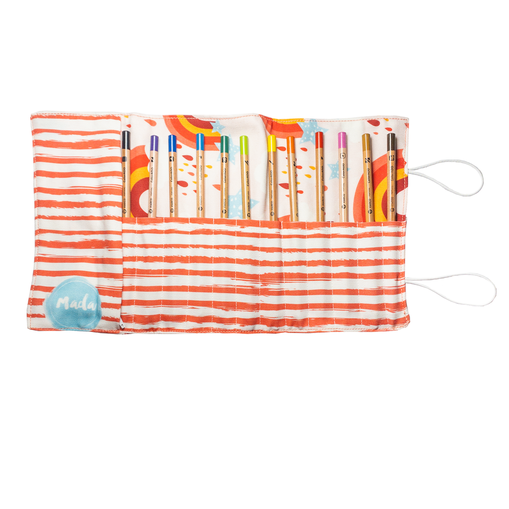 Pink Rainbow Long Pencil Case