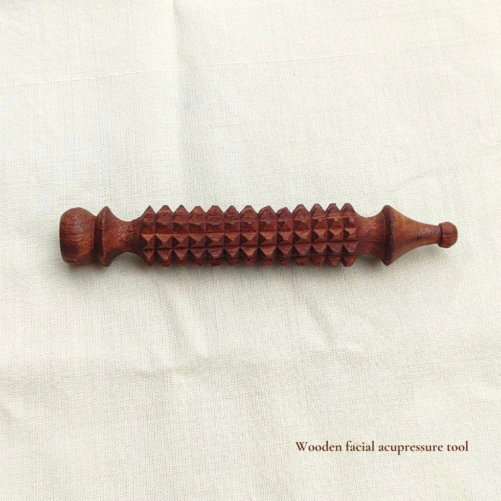 Wooden Facial Acupressure Tool wooden face massage stick