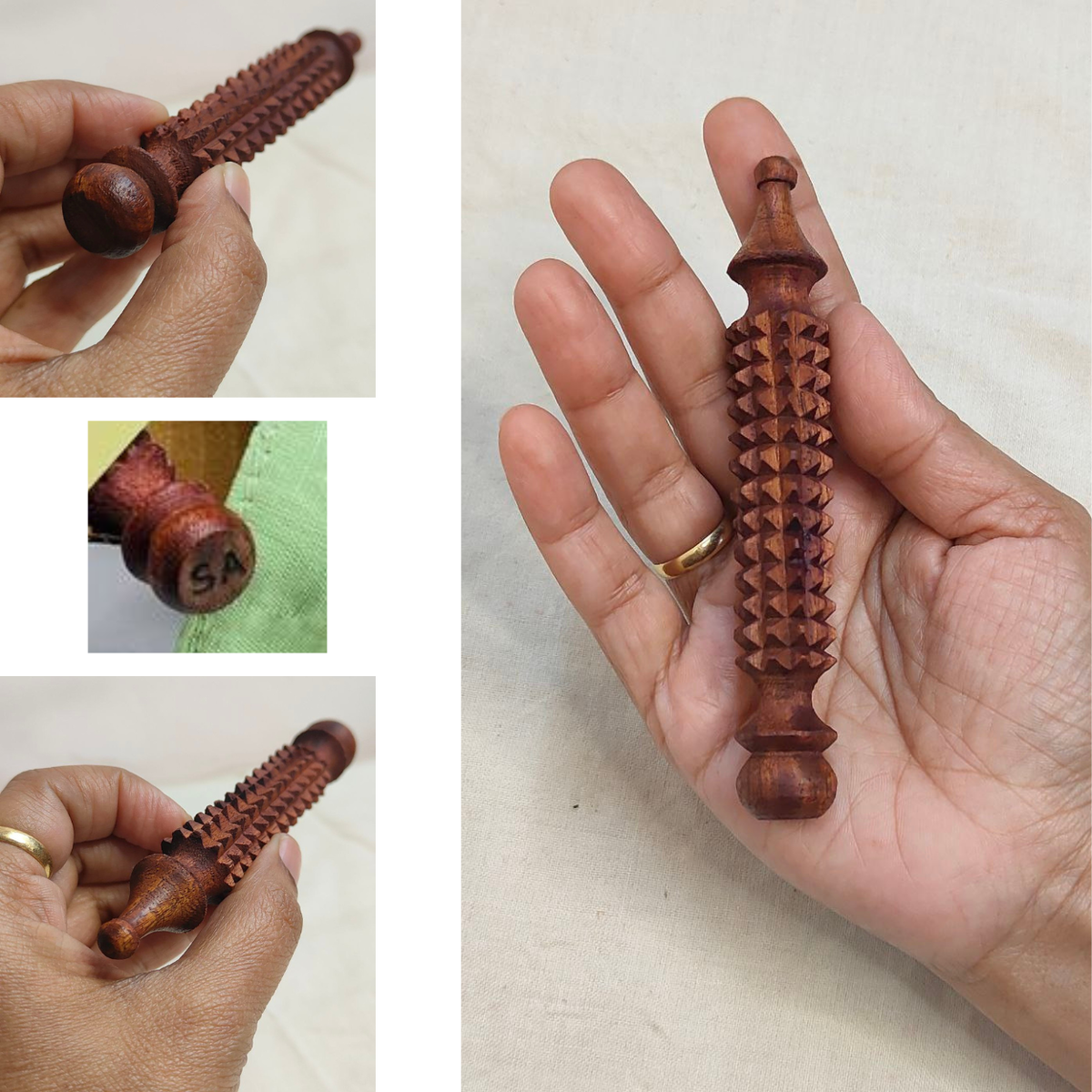 Wooden Facial Acupressure Tool wooden face massage stick